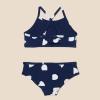 imageAmazon Essentials Girls and Toddlers Bikini SetDeep Blue Ivory Abstract Dots