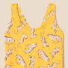 imageAmazon Essentials Girls and Toddlers CrossBack OnePiece SwimsuitGolden Yellow Beige Leopard