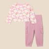 imageAmazon Essentials Girls and Toddlers Long Sleeve TShirt and Pull on Pants SetMauveApples