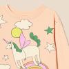 imageAmazon Essentials Girls and Toddlers Long Sleeve TShirt and Pull on Pants SetPinkUnicorn