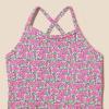 imageAmazon Essentials Girls and Toddlers Tankini SetLilac Hot Pink Posey Floral