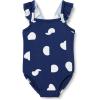 Deep Blue Ivory Abstract Dots
