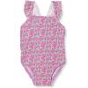 imageAmazon Essentials Baby Girls Frill OnePiece SwimsuitLilac Hot Pink Posey Floral