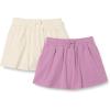 imageAmazon Essentials Girls Patch Pocket Skort Pack of 2Oatmeal HeatherMauve