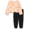 imageAmazon Essentials Girls and Toddlers Long Sleeve TShirt and Pull on Pants SetBlackCool Cat