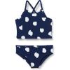 Deep Blue Ivory Abstract Dots