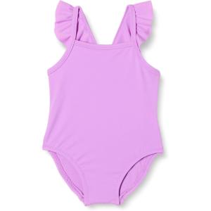 imageAmazon Essentials Baby Girls Frill OnePiece SwimsuitBright Lavender