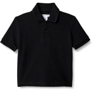 imageAmazon Essentials Boys and Toddlers Cotton Spandex Pique Polo ShirtBlack