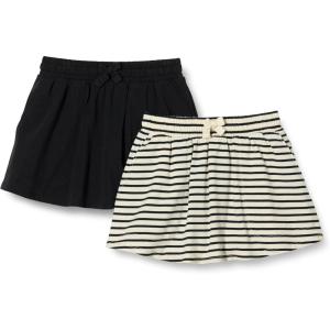 imageAmazon Essentials Girls Patch Pocket Skort Pack of 2BlackFrench Stripe