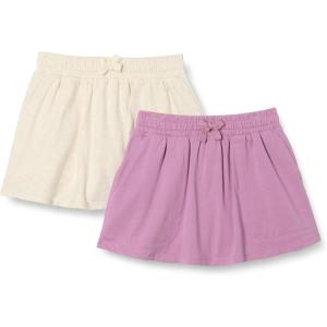imageAmazon Essentials Girls Patch Pocket Skort Pack of 2Oatmeal HeatherMauve