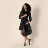 imageAmazon Essentials Womens RegularFit Cotton Sateen Tiered Shirt DressBlack