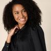 imageAmazon Essentials Womens RegularFit Cotton Sateen Tiered Shirt DressBlack