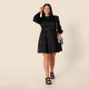 imageAmazon Essentials Womens RegularFit Cotton Sateen Tiered Shirt DressBlack