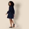 imageAmazon Essentials Womens RegularFit Cotton Sateen Tiered Shirt DressNavy