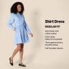imageAmazon Essentials Womens RegularFit Cotton Sateen Tiered Shirt DressNavy