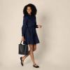imageAmazon Essentials Womens RegularFit Cotton Sateen Tiered Shirt DressNavy