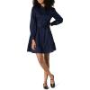 imageAmazon Essentials Womens RegularFit Cotton Sateen Tiered Shirt DressNavy