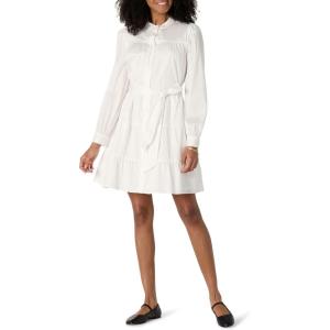 imageAmazon Essentials Womens RegularFit Cotton Sateen Tiered Shirt DressWhite