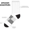 imageAmazon Essentials Unisex Kids and Toddlers Cushioned Athletic Crew Socks 6 PairsBlackWhiteGrey