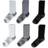 imageAmazon Essentials Unisex Kids and Toddlers Cushioned Athletic Crew Socks 6 PairsBlackWhiteGrey