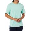 imageAmazon Essentials Mens Cotton RegularFit ShortSleeve Crewneck TShirt Pack of 2Aqua BlueWhite
