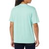 imageAmazon Essentials Mens Cotton RegularFit ShortSleeve Crewneck TShirt Pack of 2Aqua BlueWhite