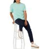 imageAmazon Essentials Mens Cotton RegularFit ShortSleeve Crewneck TShirt Pack of 2Aqua BlueWhite