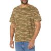 imageAmazon Essentials Mens Cotton RegularFit ShortSleeve Crewneck TShirt Pack of 2BlackCamo Print