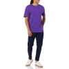 imageAmazon Essentials Mens Cotton RegularFit ShortSleeve Crewneck TShirt Pack of 2BlackDark Purple