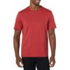 imageAmazon Essentials Mens Cotton RegularFit ShortSleeve Crewneck TShirt Pack of 2Dark RedNavy