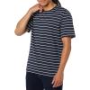 imageAmazon Essentials Mens Cotton RegularFit ShortSleeve Crewneck TShirt Pack of 2Grey HeatherNavy Stripe