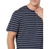 imageAmazon Essentials Mens Cotton RegularFit ShortSleeve Crewneck TShirt Pack of 2Grey HeatherNavy Stripe