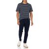 imageAmazon Essentials Mens Cotton RegularFit ShortSleeve Crewneck TShirt Pack of 2Grey HeatherNavy Stripe