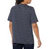imageAmazon Essentials Mens Cotton RegularFit ShortSleeve Crewneck TShirt Pack of 2Grey HeatherNavy Stripe