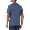 imageAmazon Essentials Mens Cotton RegularFit ShortSleeve Crewneck TShirt Pack of 2Navy Floral PrintWashed Blue