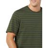 imageAmazon Essentials Mens Cotton RegularFit ShortSleeve Crewneck TShirt Pack of 2NavyOlive Stripe