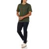 imageAmazon Essentials Mens Cotton RegularFit ShortSleeve Crewneck TShirt Pack of 2NavyOlive Stripe