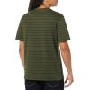 imageAmazon Essentials Mens Cotton RegularFit ShortSleeve Crewneck TShirt Pack of 2NavyOlive Stripe