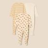 imageAmazon Essentials Unisex Babies Footed Sleep and Play Pack of 3Oatmeal HeatherStripeTiger