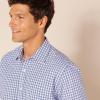 imageAmazon Essentials Mens RegularFit LongSleeve Casual Poplin ShirtBlue Checks