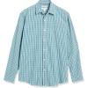 imageAmazon Essentials Mens RegularFit LongSleeve Casual Poplin ShirtBlue Green Gingham