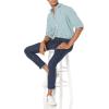imageAmazon Essentials Mens RegularFit LongSleeve Casual Poplin ShirtBlue Green Gingham