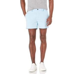 imageAmazon Essentials Mens SlimFit 5quot FlatFront Comfort Stretch Chino Short Previously GoodthreadsLight Blue
