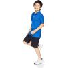 imageAmazon Essentials Boys and Toddlers Active Performance Polo Shirts Pack of 2Cobalt BlueGrey Space Dye