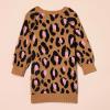 imageAmazon Essentials Girls and Toddlers Raglan Sweater DressCamel Leopard