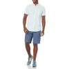 imageAmazon Essentials Mens RegularFit ShortSleeve Pocket Oxford ShirtBlue Stripe