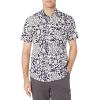 imageAmazon Essentials Mens RegularFit ShortSleeve Poplin ShirtBlack White Floral