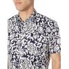 imageAmazon Essentials Mens RegularFit ShortSleeve Poplin ShirtBlack White Floral