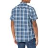 imageAmazon Essentials Mens RegularFit ShortSleeve Poplin ShirtNavy Medium Plaid