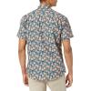 imageAmazon Essentials Mens RegularFit ShortSleeve Print ShirtNavy Peach Pineapple Print
